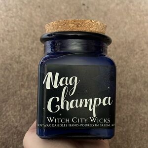Witch City Wicks Single Wick Candle, Nag Champa.